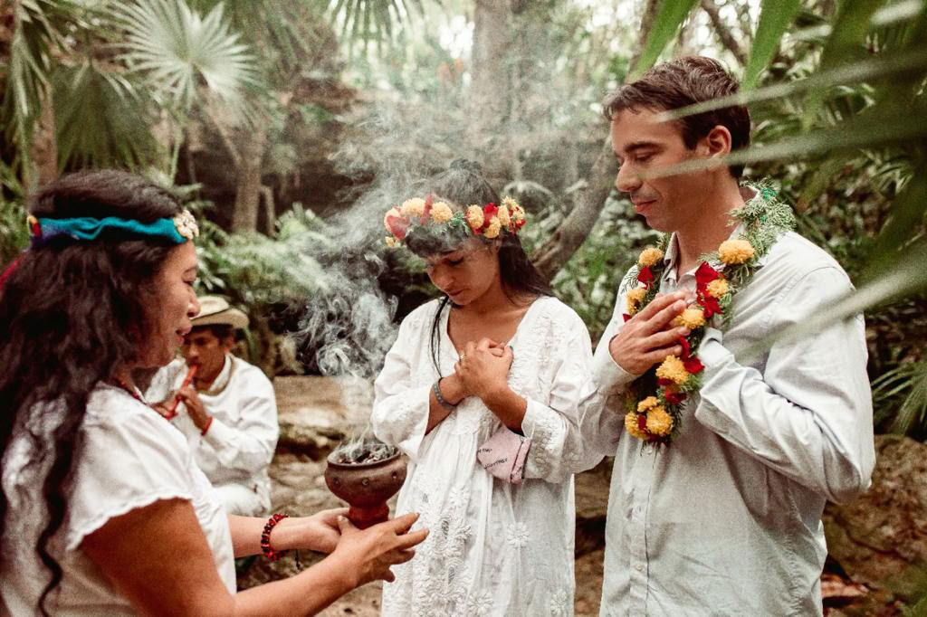 Ceremonia tradicional de unión matrimonial maya