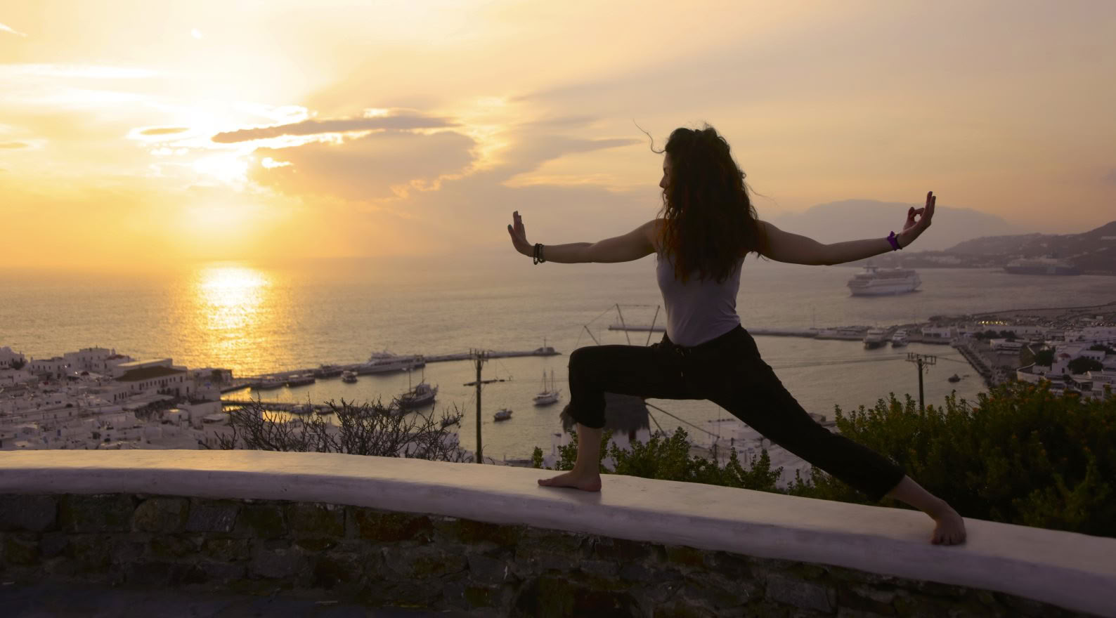 Yoga al atardecer