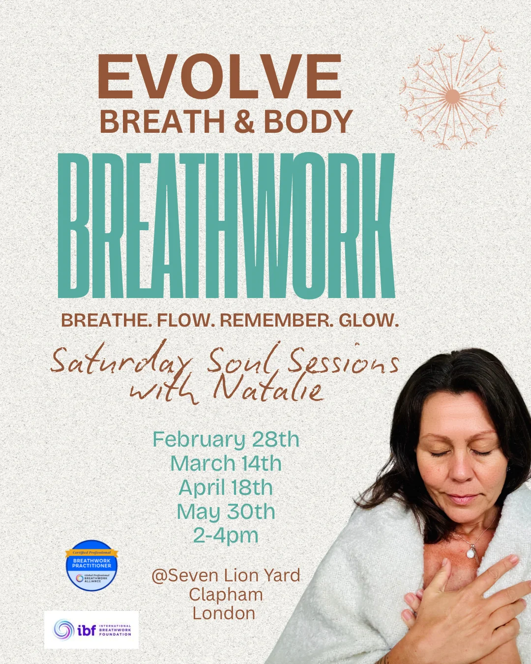 Sesiones grupales de Breathwork Consciente y Conectado en Londres con facilitadora informada en trauma, Natalie — Evolve Breath Body ™