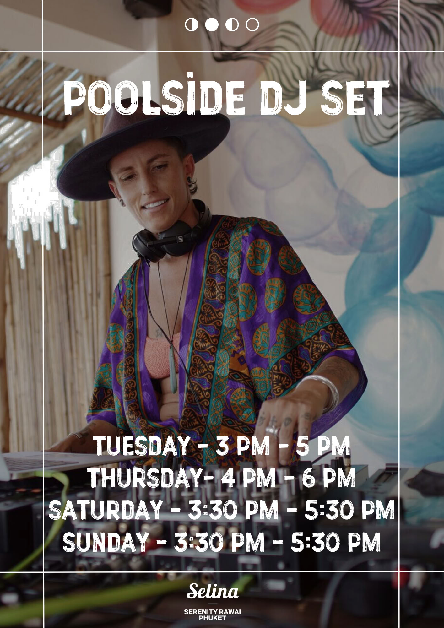 DJ set junto a la piscina