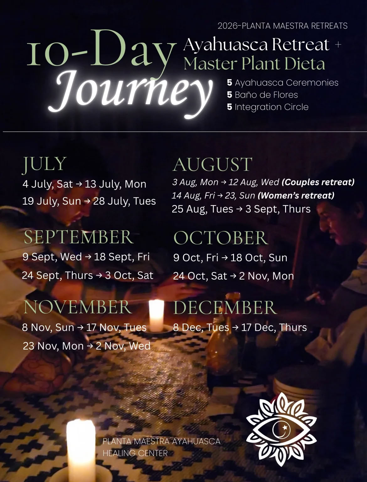 10 días de viaje de ayahuasca + dieta de plantas maestras