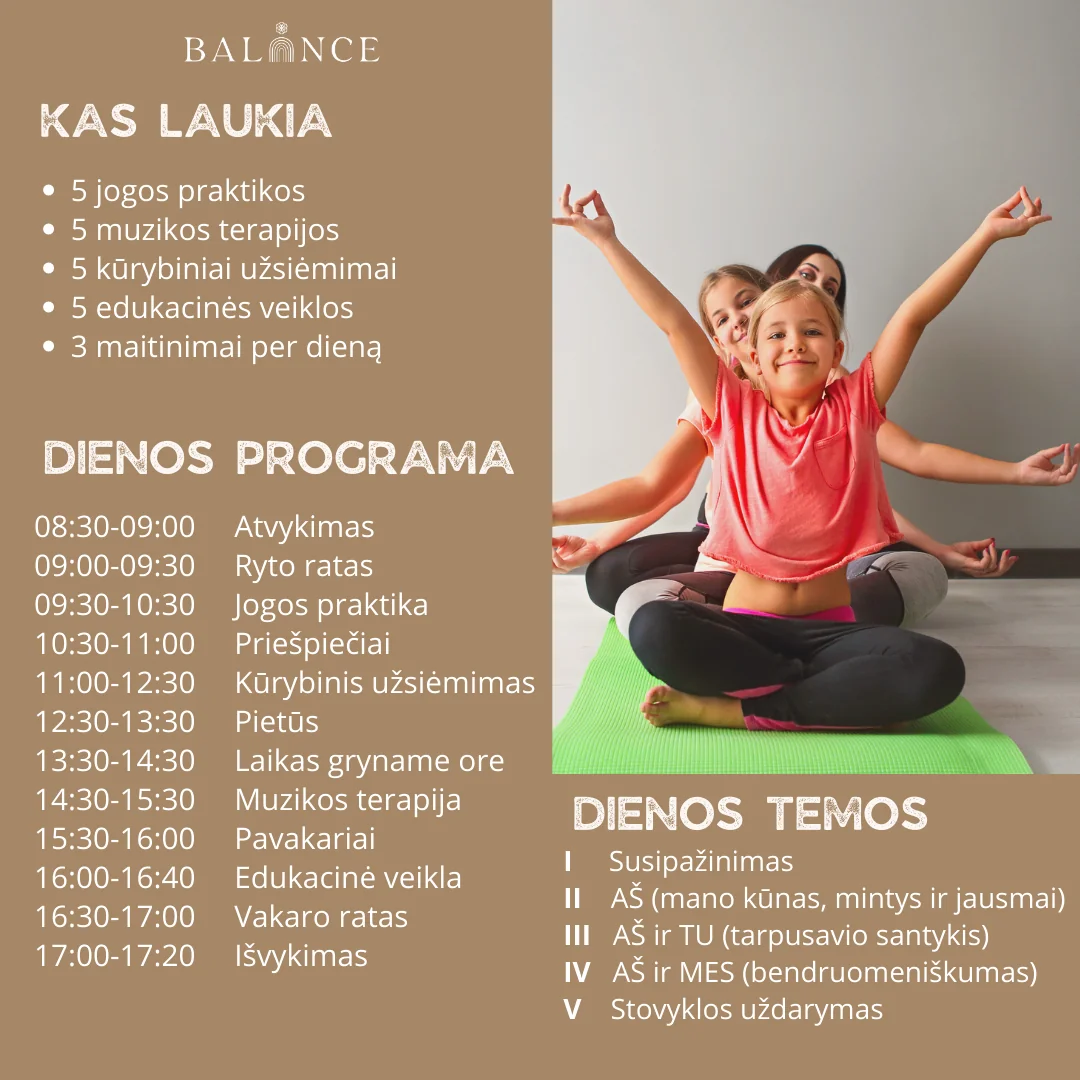 Campamento diurno de yoga y musicoterapia para niños – 07.10 - 07.14 (Kotryna and Birutė)