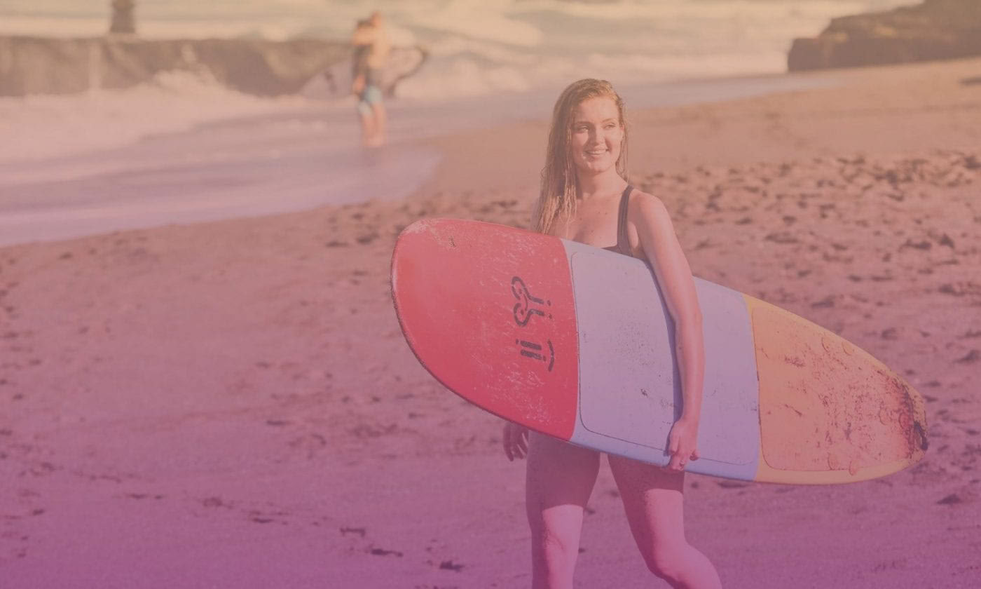 Paquete de retiro de surf para mujeres