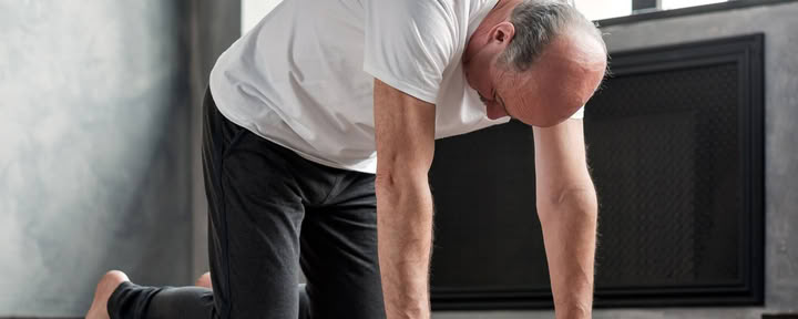 Sesión de terapia de yoga