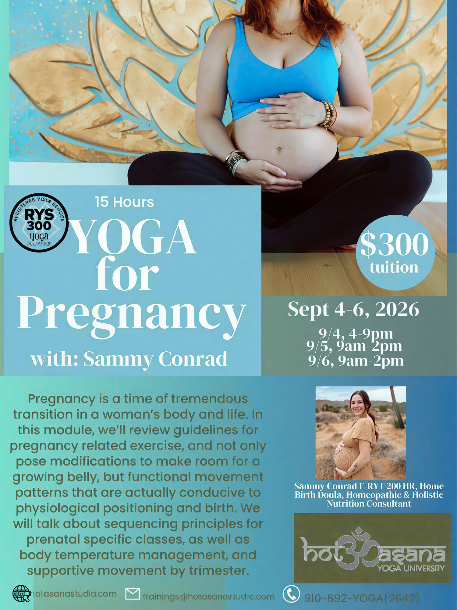 15 Horas | Formación de Profesores de Hot Yoga | Southern Pines