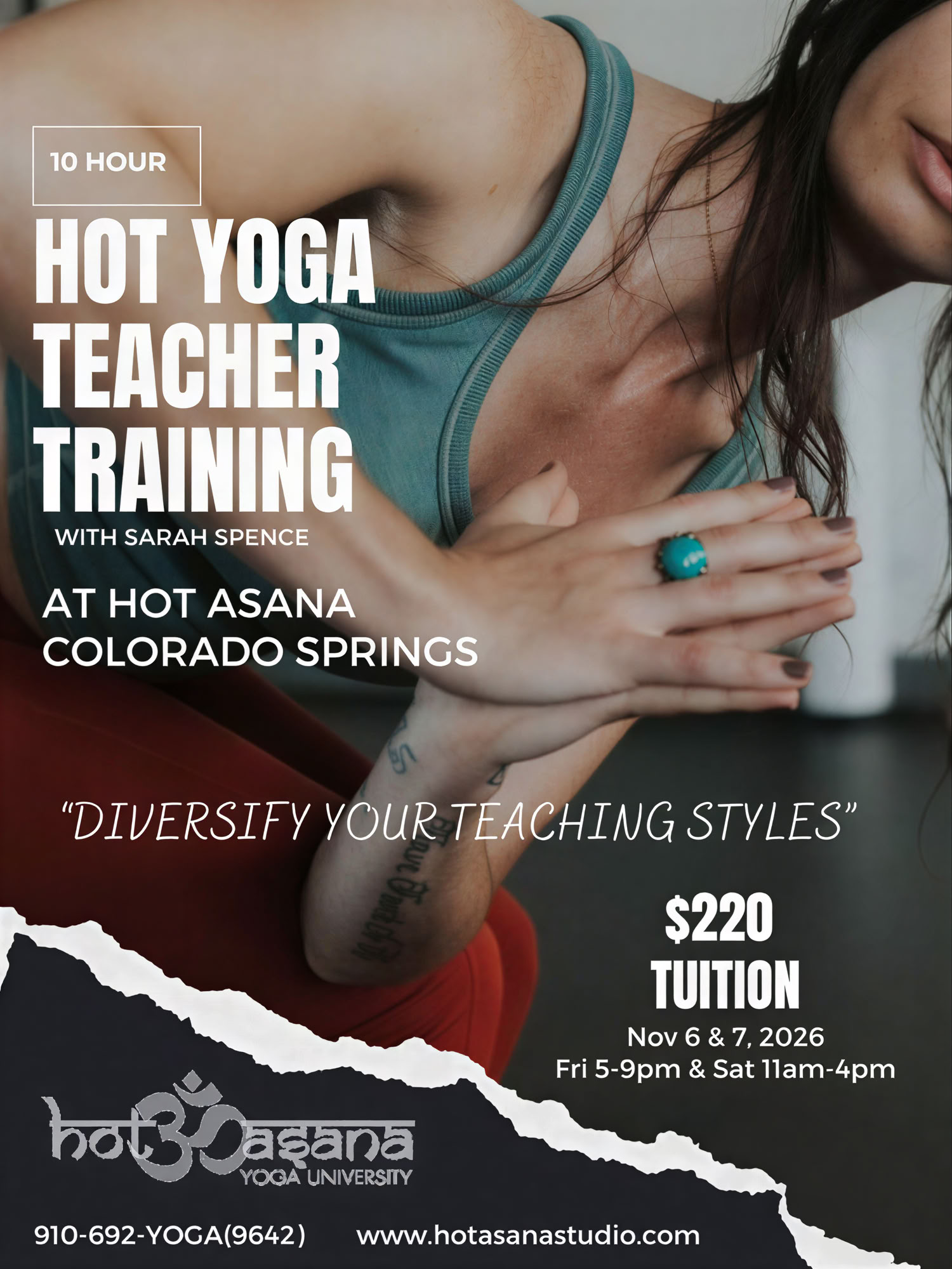 15 Horas | Formación de Profesores de Hot Yoga | Southern Pines