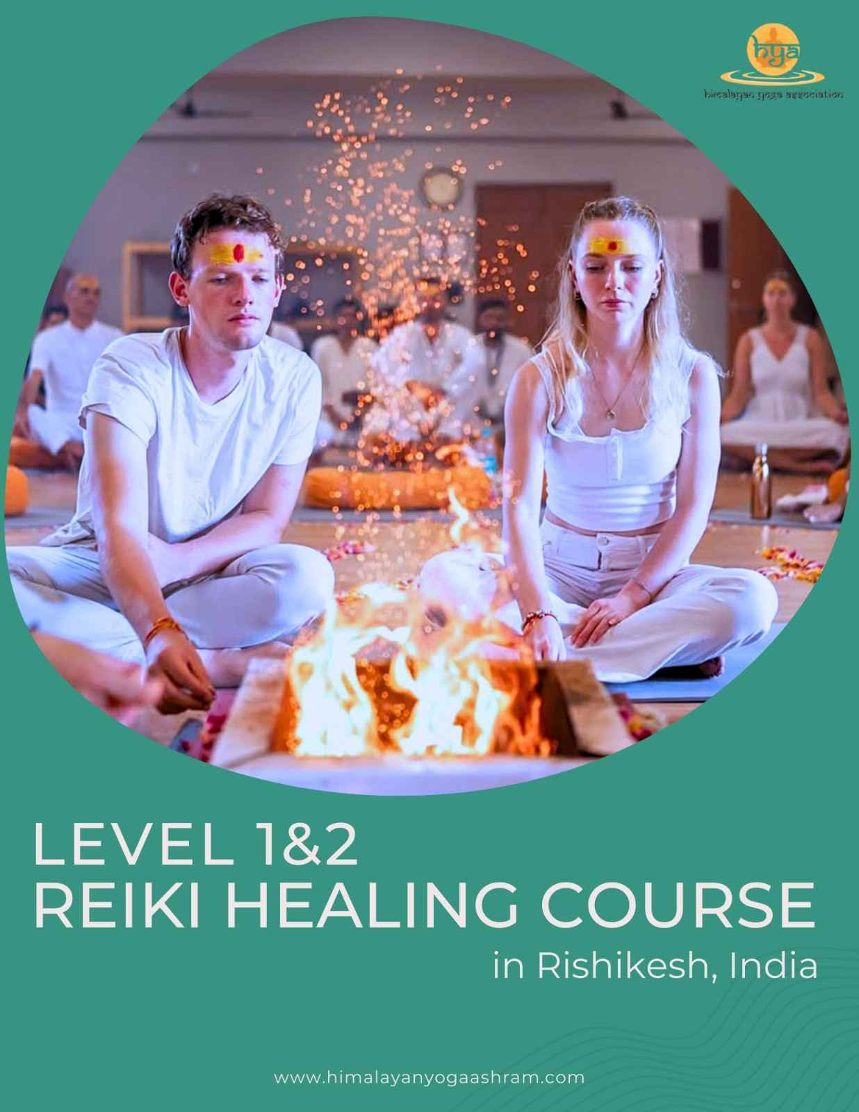 Curso de sanación reiki de nivel 1 y 2 en Rishikesh, India HYA