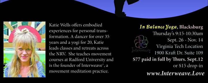 Chakras en movimiento en In Balance Studio, Blacksburg