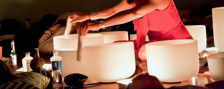 Evento de meditación con cuencos tibetanos