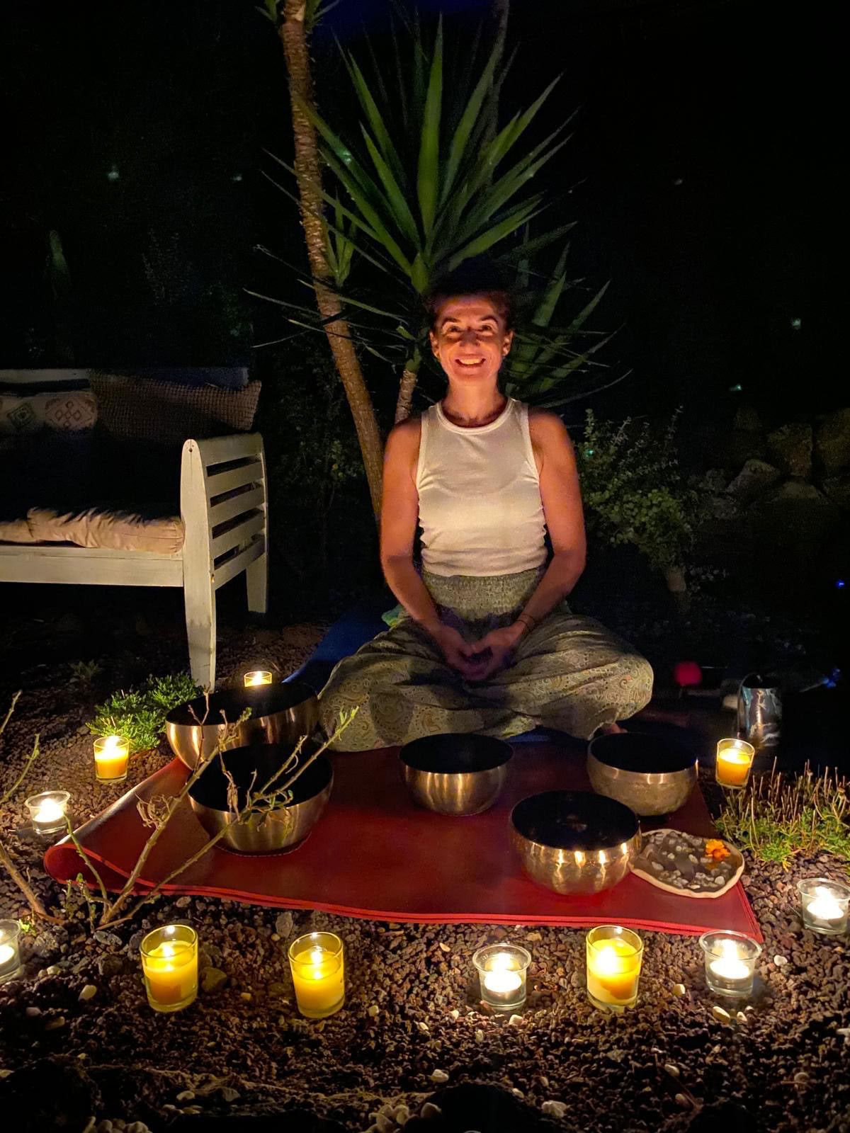 Retiro de luz de luna y mandalas