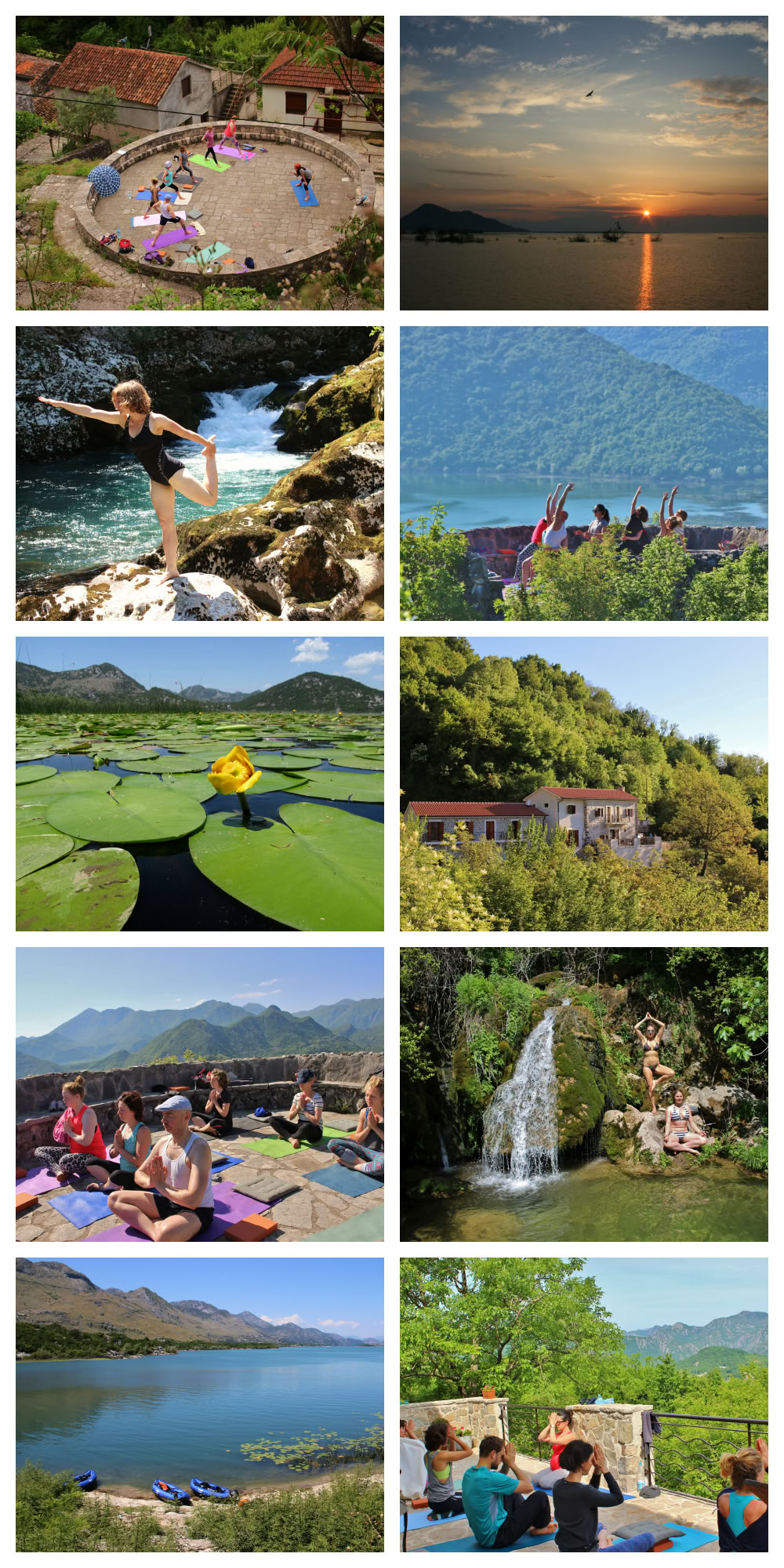 Vacaciones de yoga de 7 días respirando en la naturaleza en el lago Skadar, Montenegro