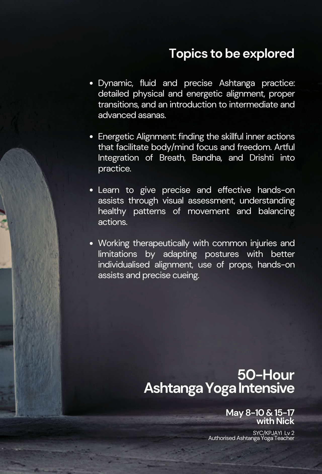 Intensivo de 50 horas de Ashtanga
