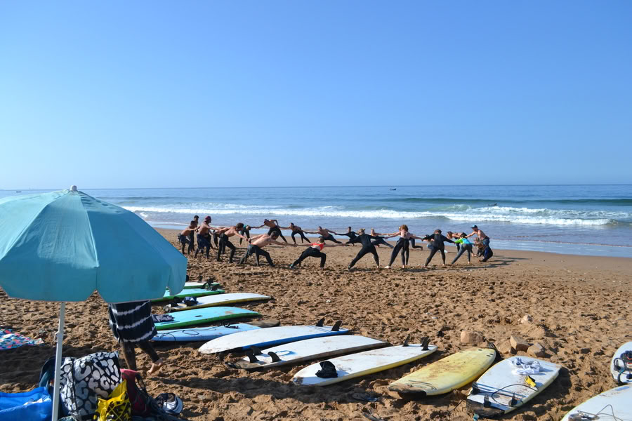 Surf de remo y yoga