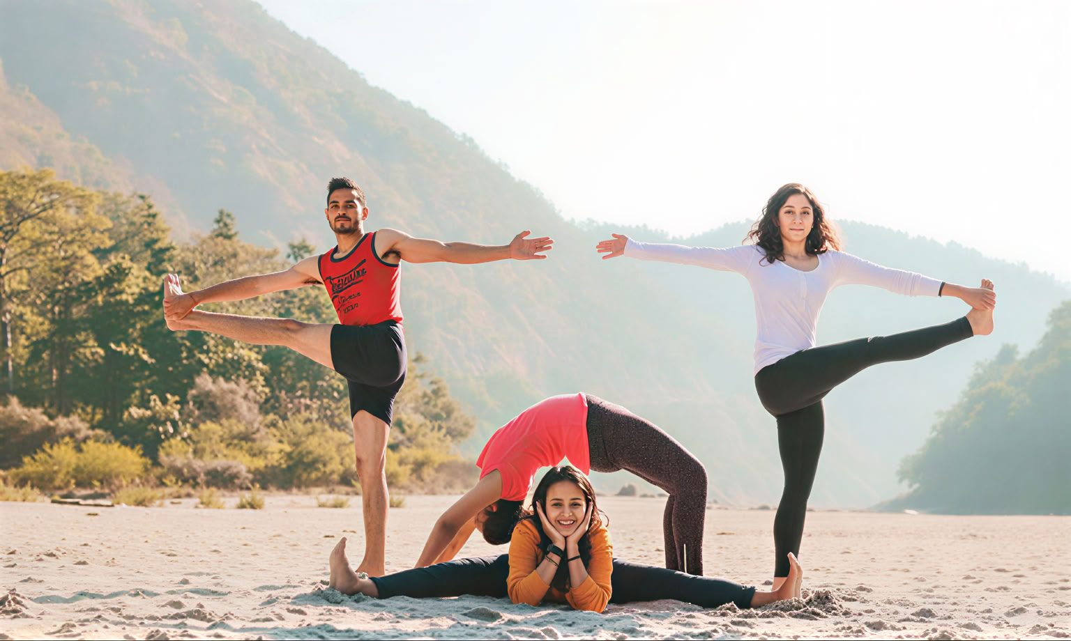 Formación de profesores de yoga aéreo en Rishikesh, India