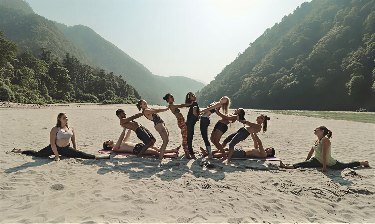 Formación de profesores de yoga aéreo en Rishikesh, India