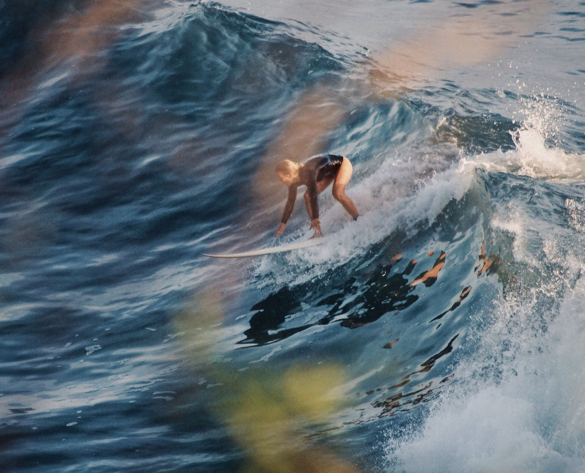 Inmersión de respiración y surf