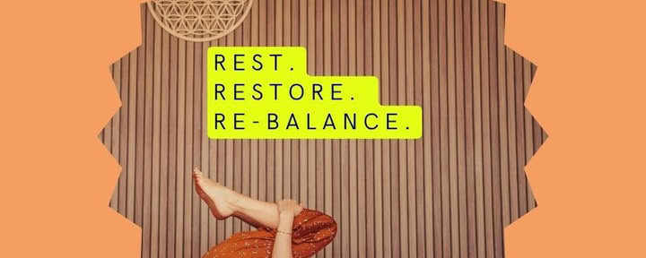 Descansa. Restaura. Reequilibra y baño de sonido