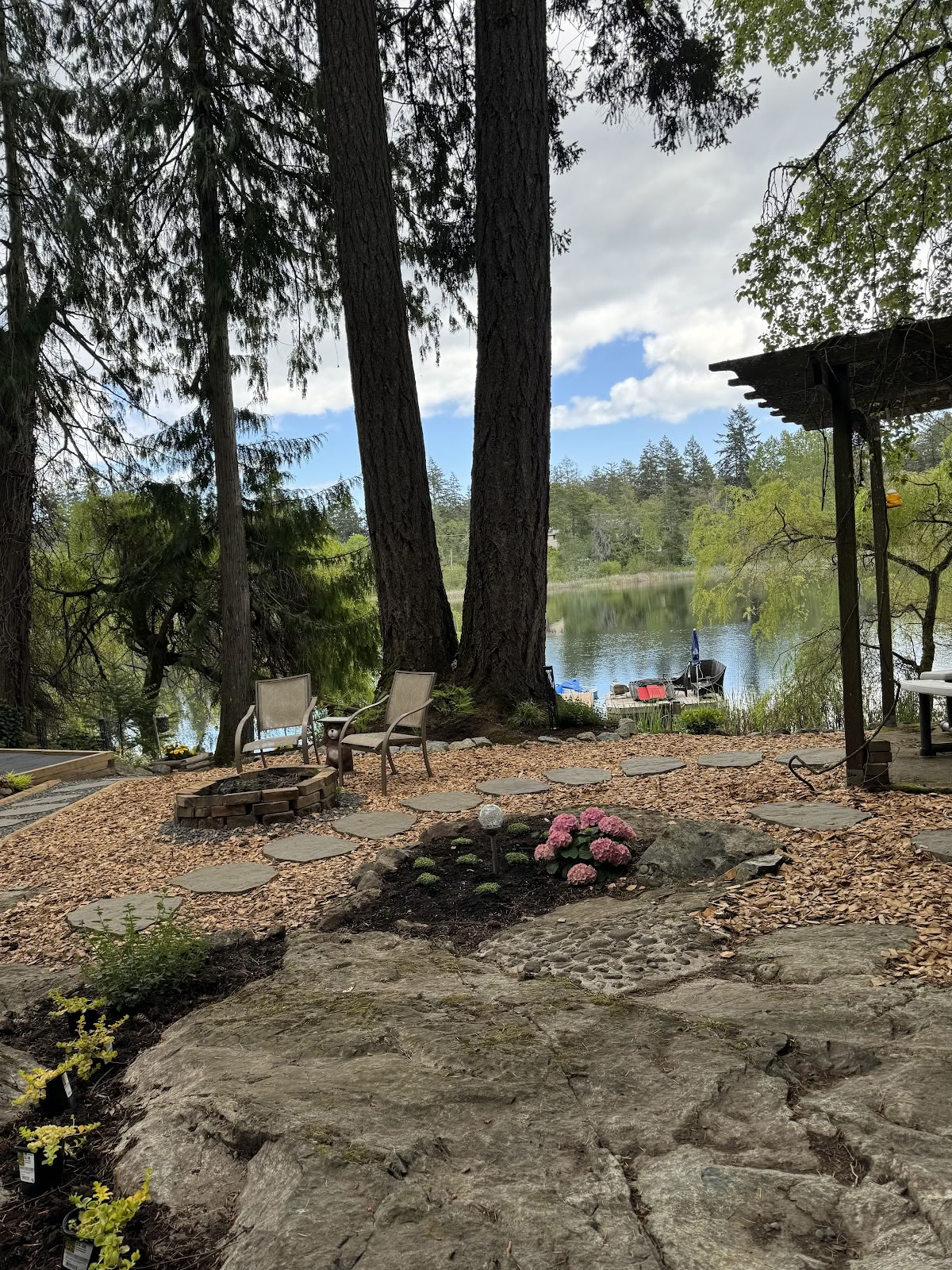 Retiro junto al lago