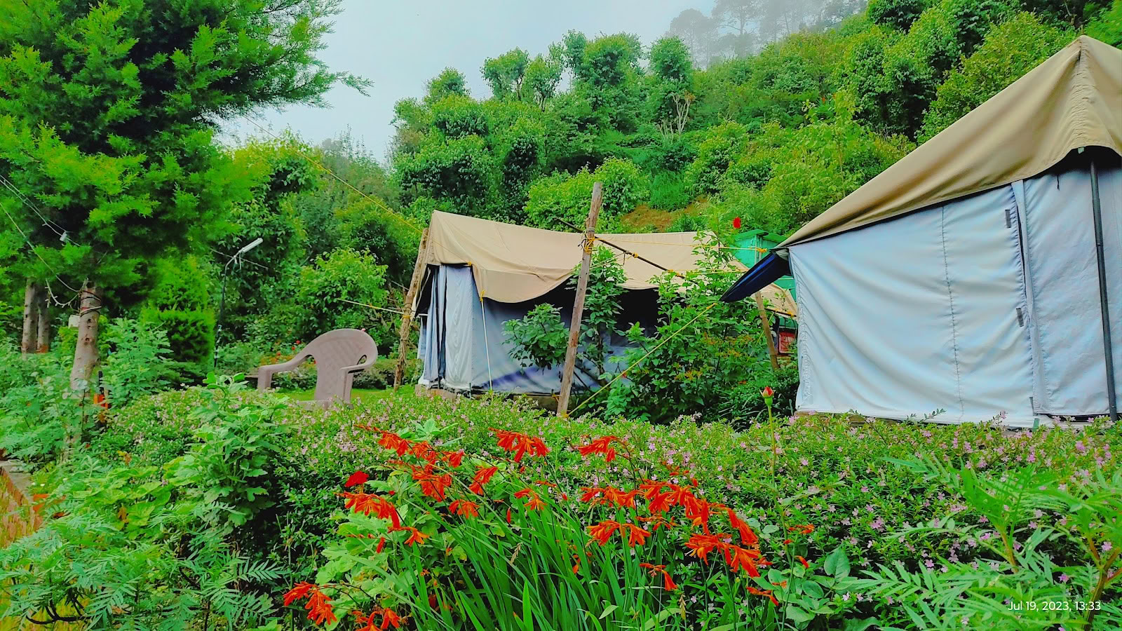 Campamento de los poderosos Himalayas