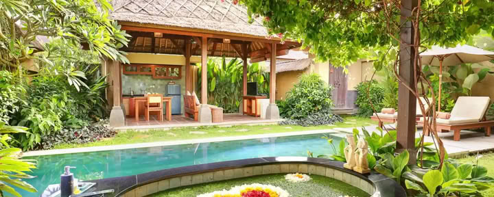 Villa con piscina para luna de miel