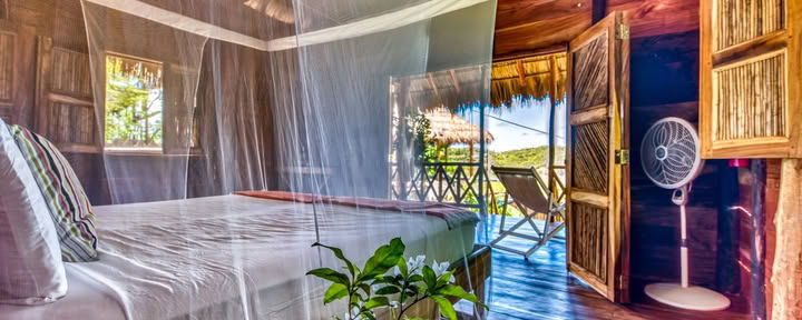 Bungalow privado con vista al mar