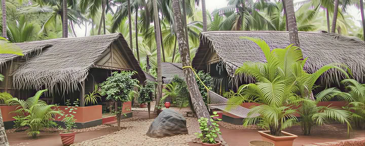 Eco-cabaña tradicional de Kerala