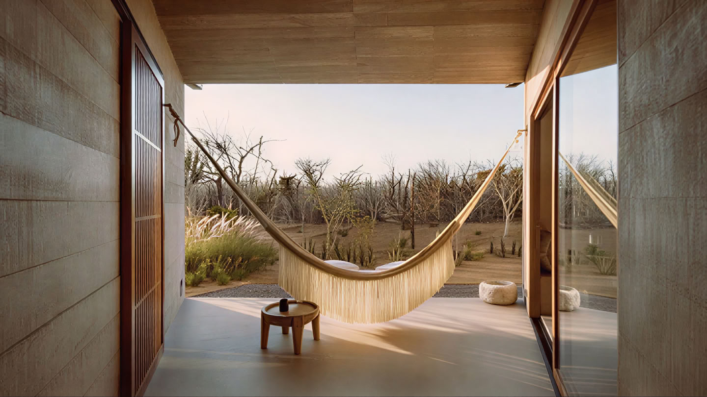 Suite con hamaca en el jardín