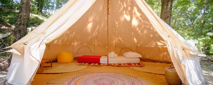 Tienda de glamping individual