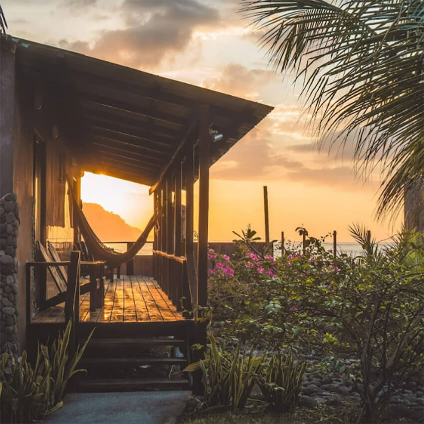 Bungalow privado frente a la playa