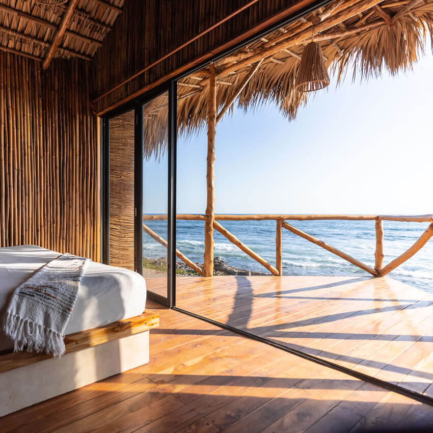 Bungaló privado en casa del árbol frente a la playa