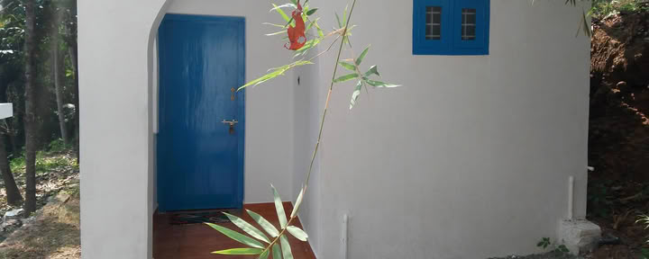 Cabaña privada azul