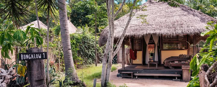 Bungaló en la playa