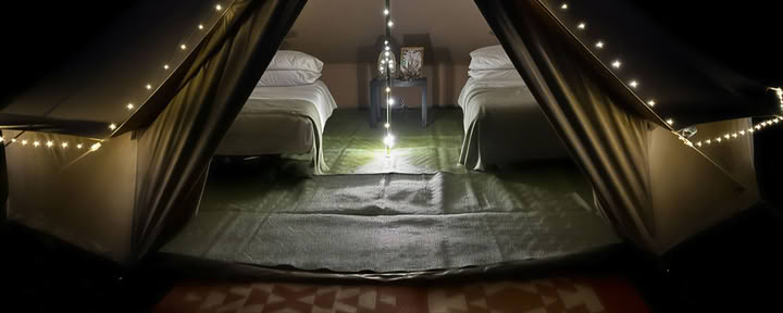 Viajero solitario | Tienda campana privada | Cama doble