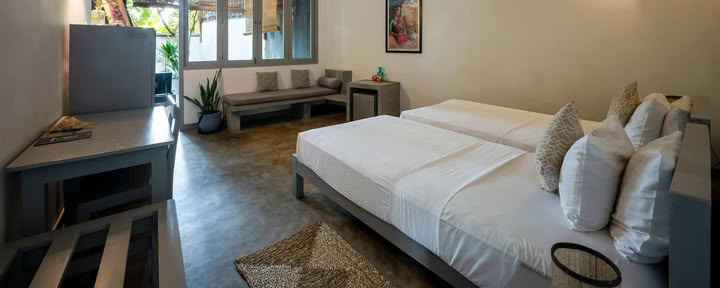 Habitación Doble con Patio Interior