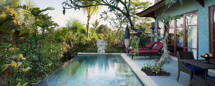 Villa con piscina de dos habitaciones